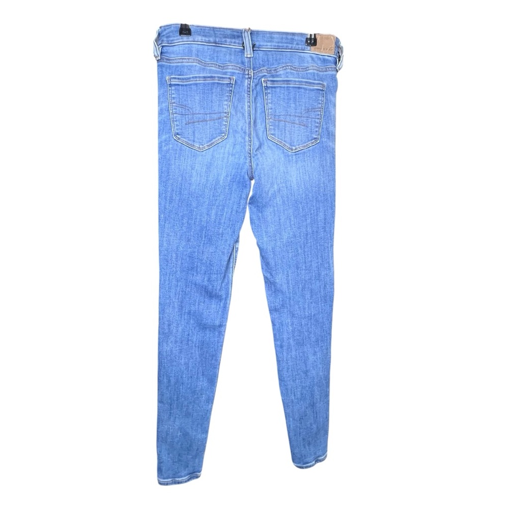 American Eagle Outfitters medium wash denim Jeggings Skinny Jeans 4 regular - Picture 2 of 5